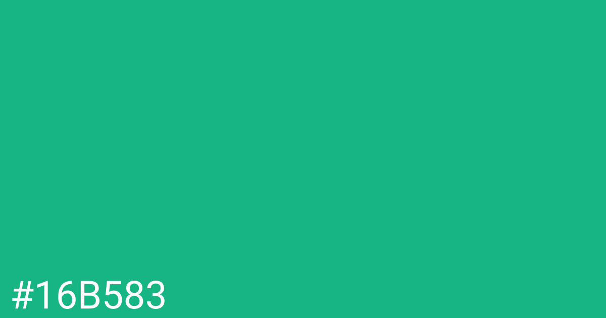 Hex color #16b583 graphic