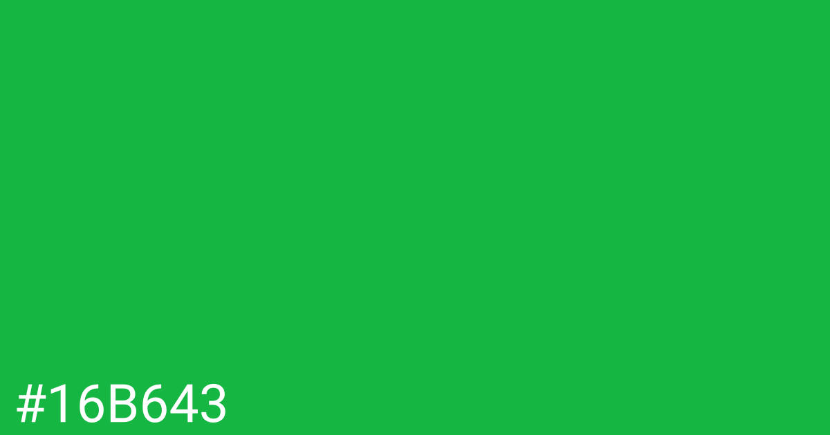 Hex color #16b643 graphic