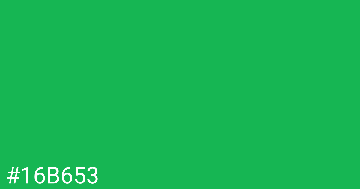 Hex color #16b653 graphic