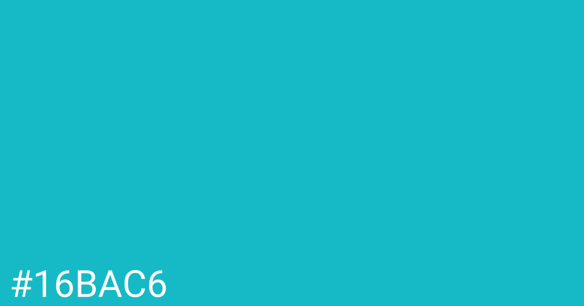 Hex color #16bac6 graphic