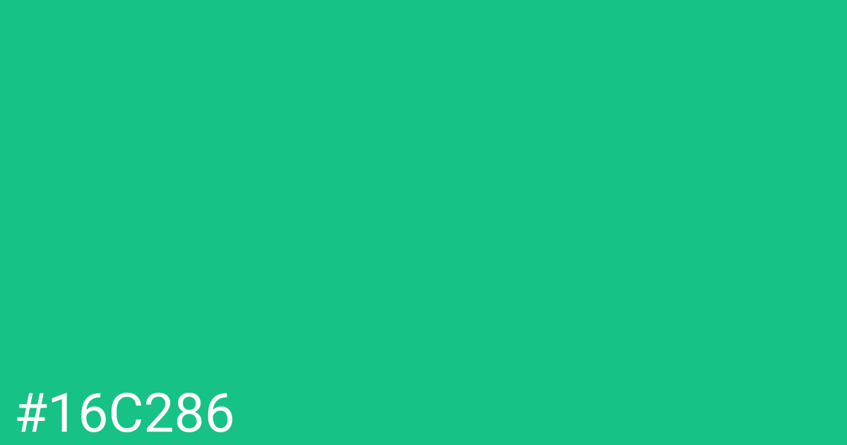 Hex color #16c286 graphic