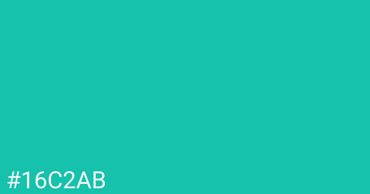 Hex color #16c2ab graphic