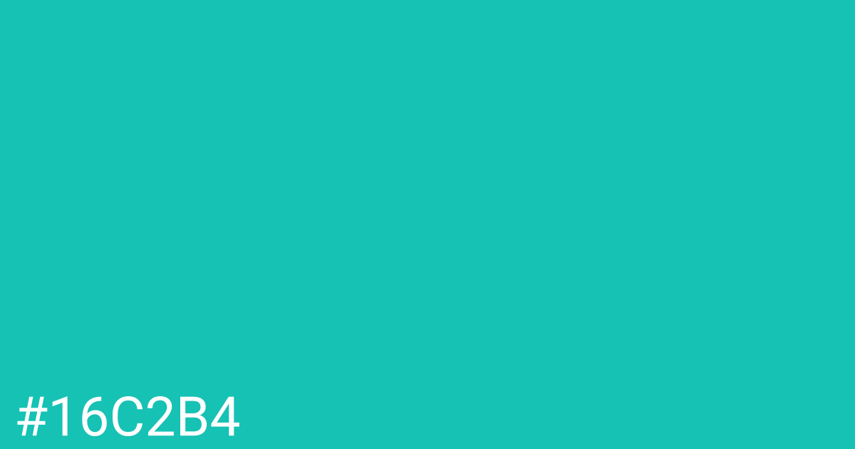 Hex color #16c2b4 graphic