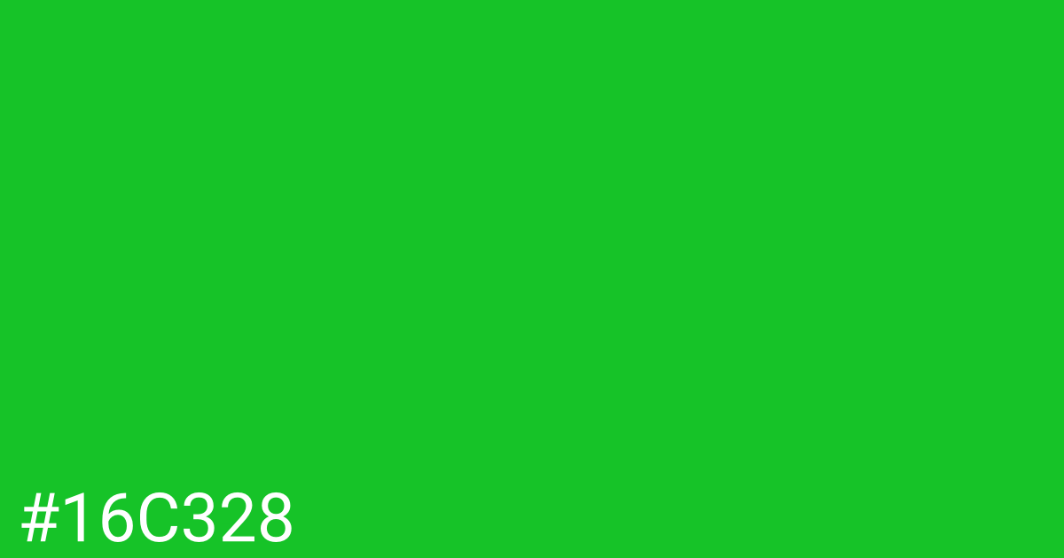 Hex color #16c328 graphic