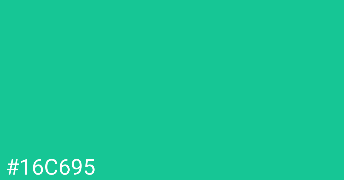 Hex color #16c695 graphic