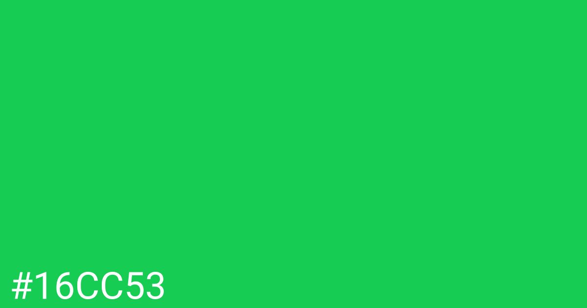 Hex color #16cc53 graphic