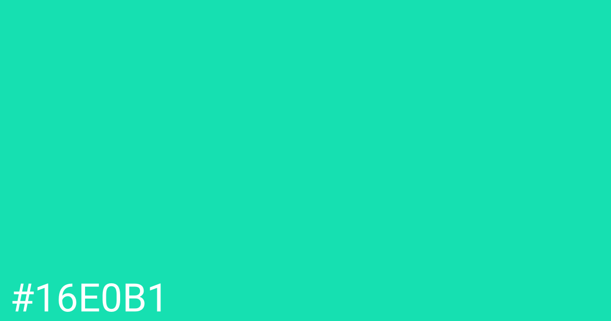 Hex color #16e0b1 graphic