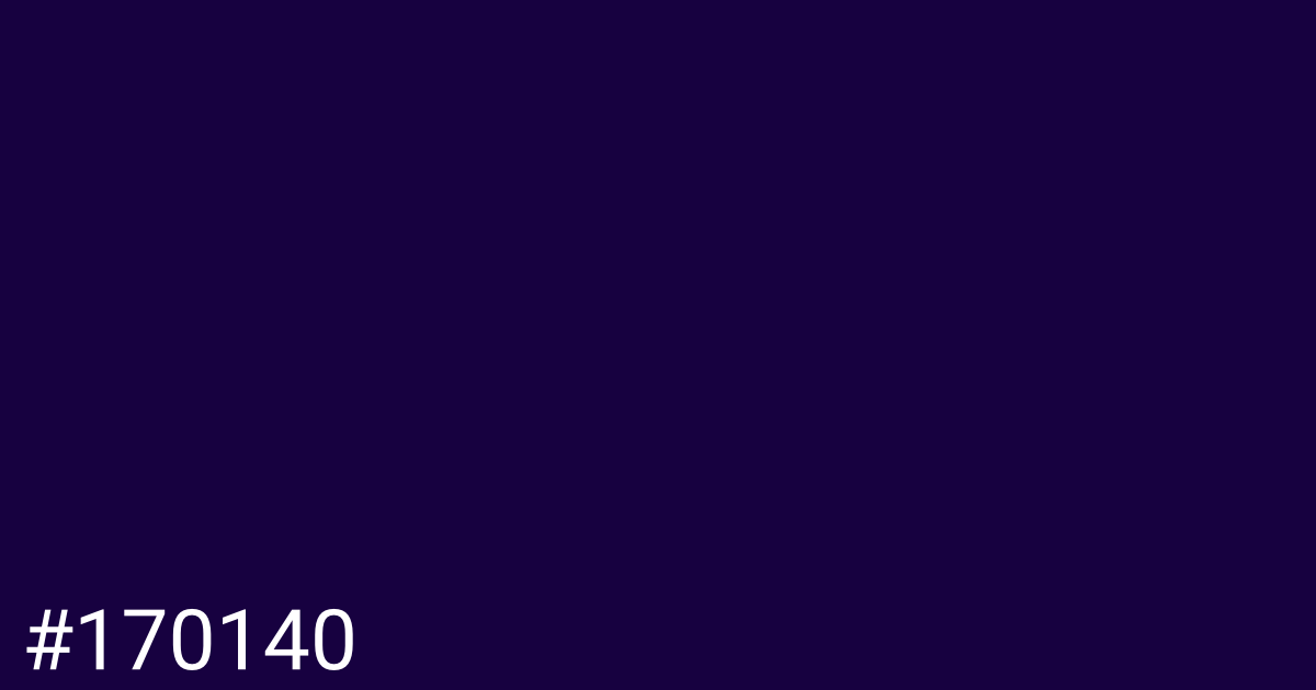 Hex color #170140 graphic