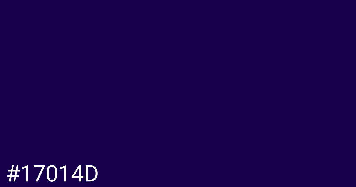 Hex color #17014d graphic
