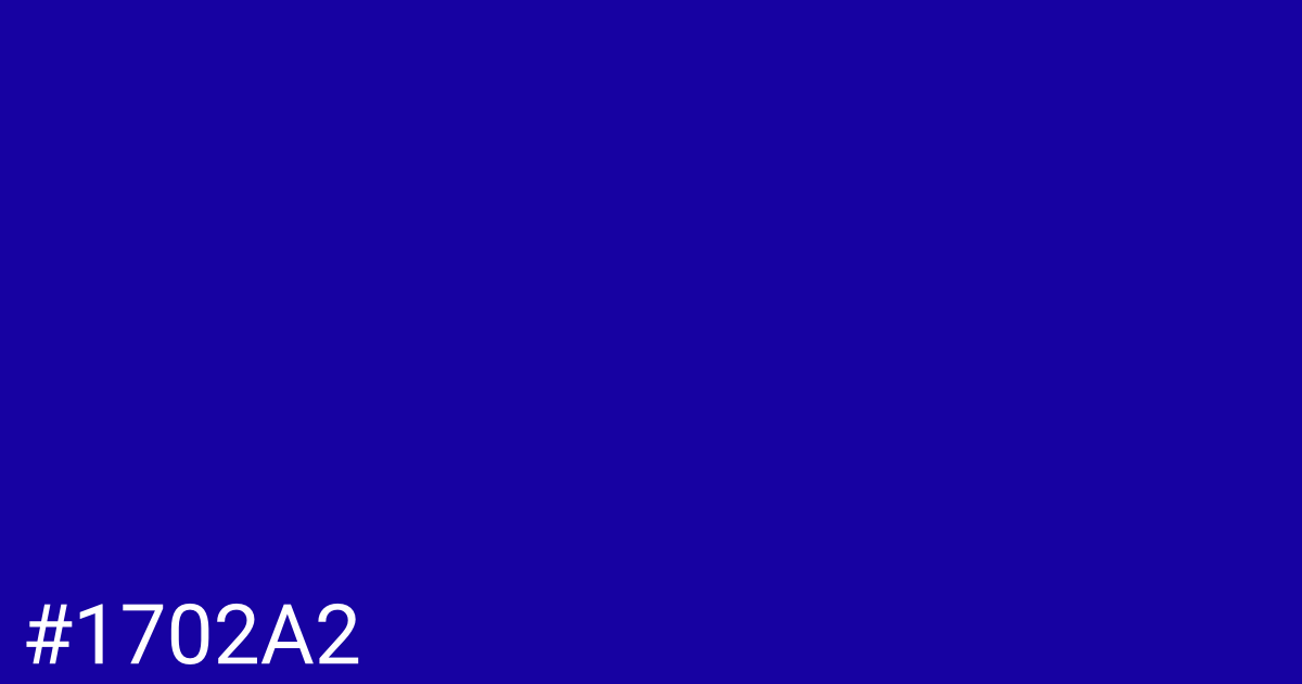 Hex color #1702a2 graphic