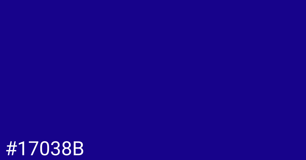 Hex color #17038b graphic