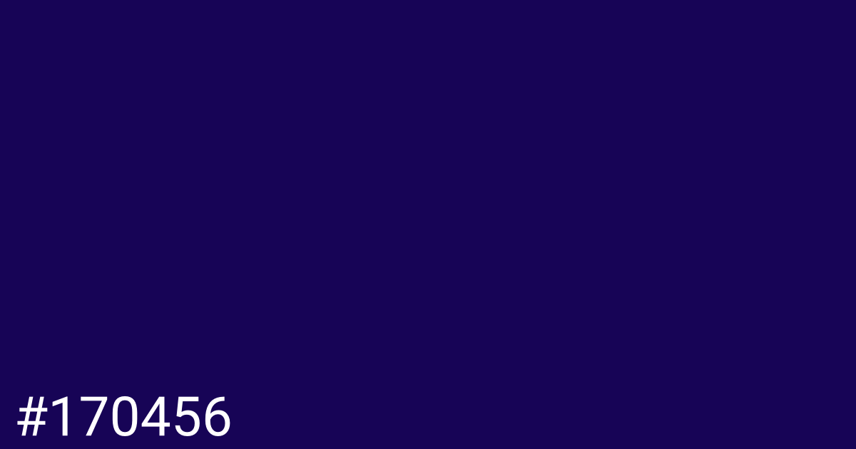 Hex color #170456 graphic