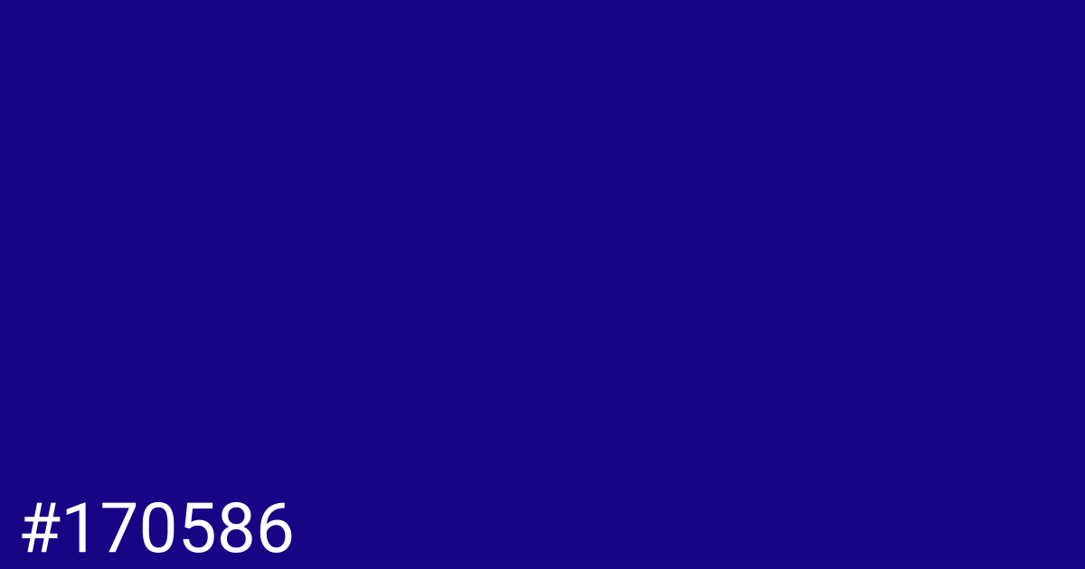 Hex color #170586 graphic