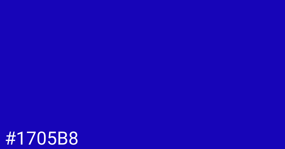 Hex color #1705b8 graphic