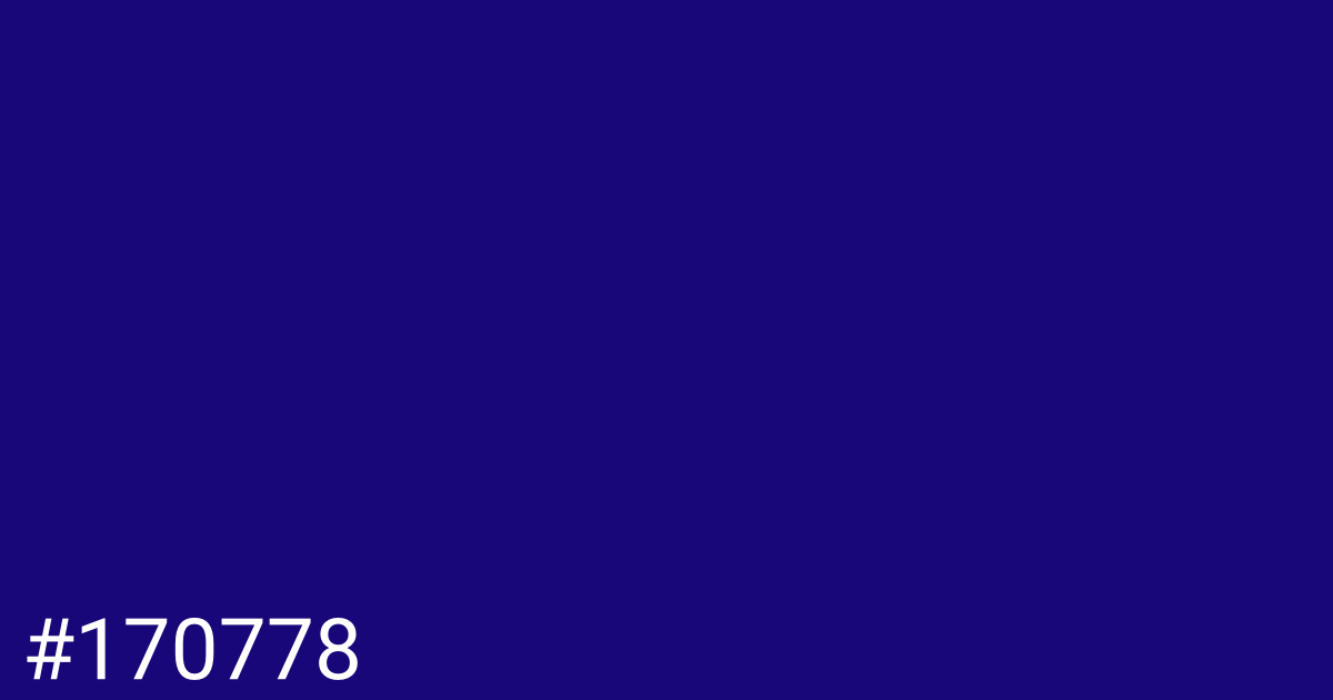 Hex color #170778 graphic
