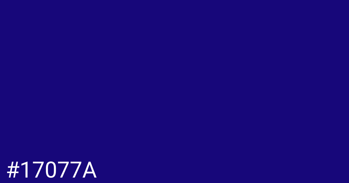 Hex color #17077a graphic