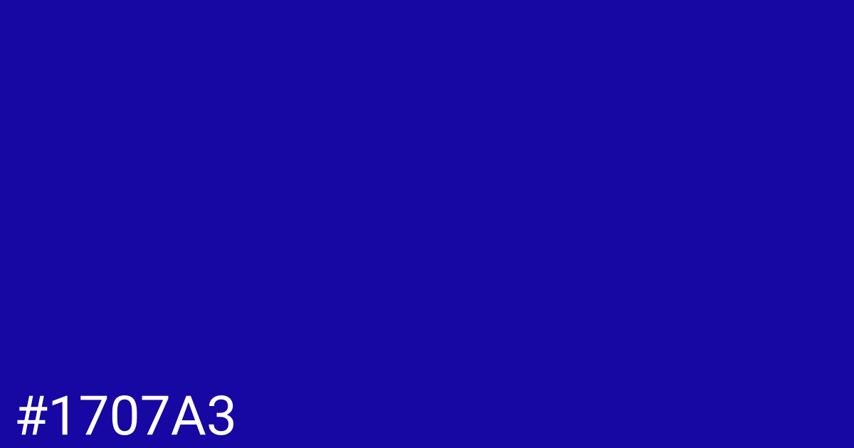 Hex color #1707a3 graphic