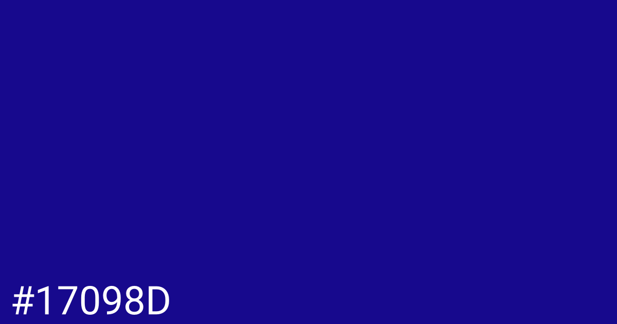 Hex color #17098d graphic