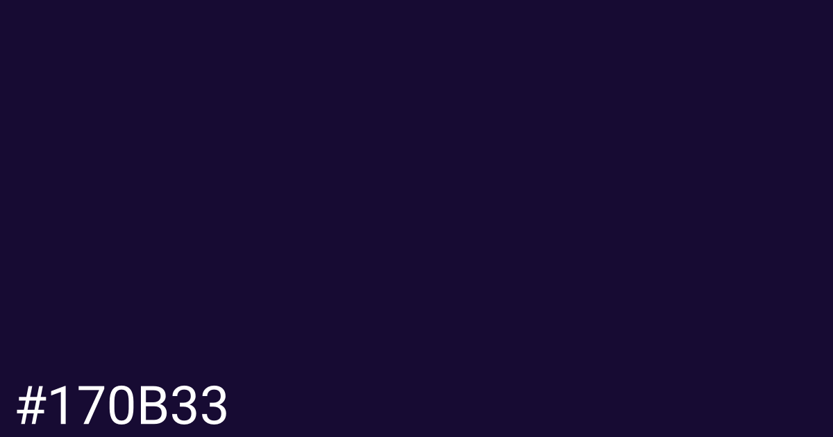 Hex color #170b33 graphic