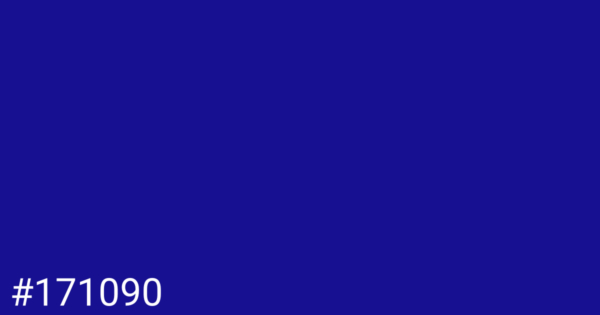 Hex color #171090 graphic