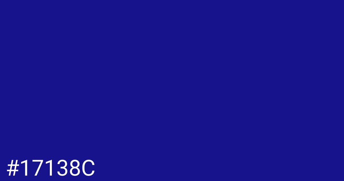 Hex color #17138c graphic