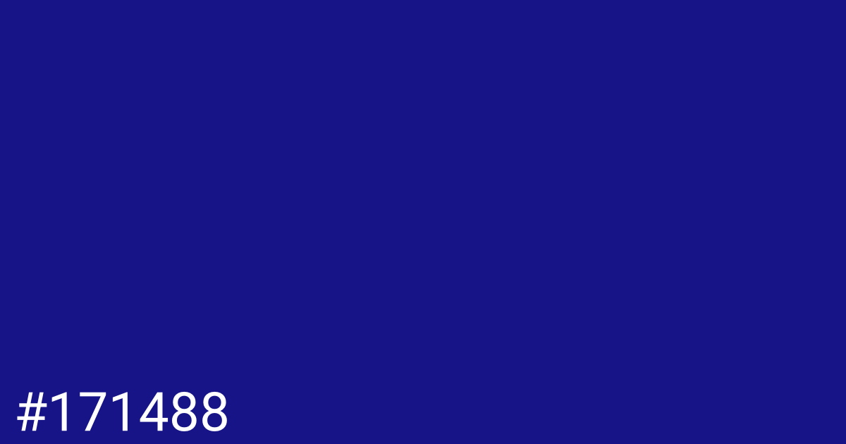 Hex color #171488 graphic