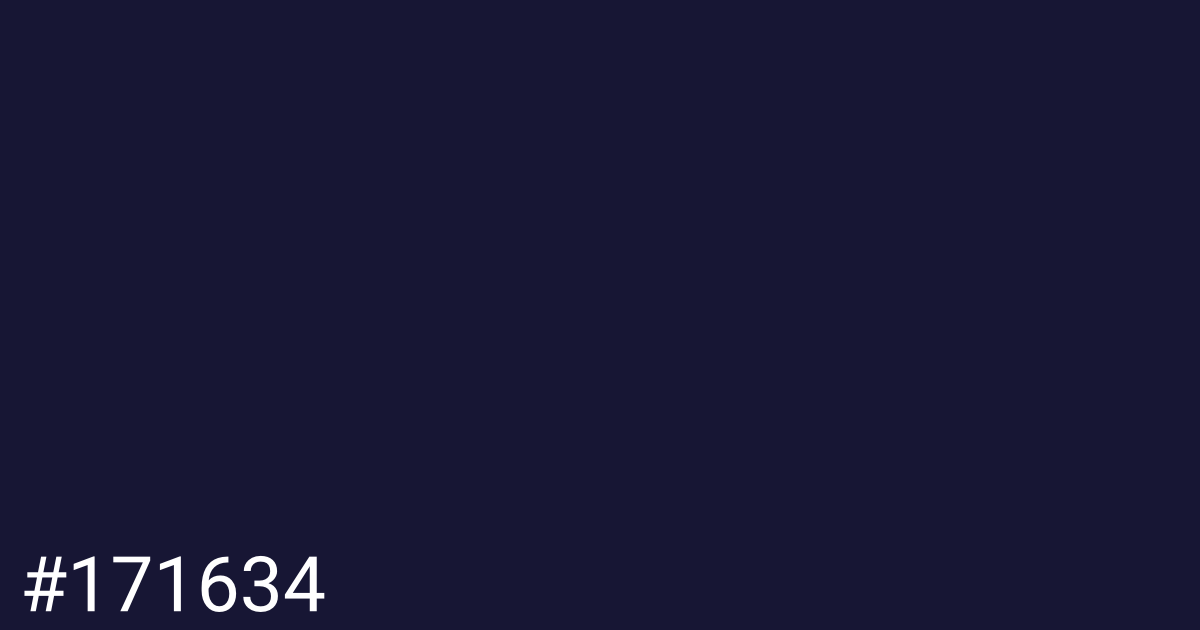 Hex color #171634 graphic