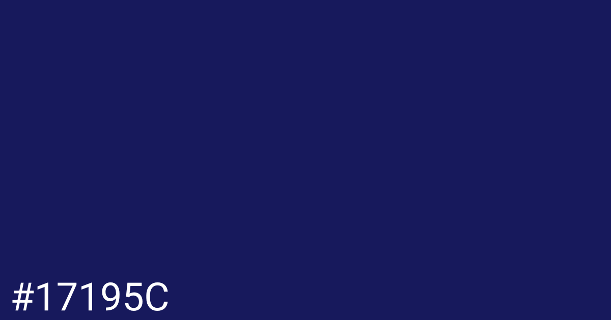 Hex color #17195c graphic