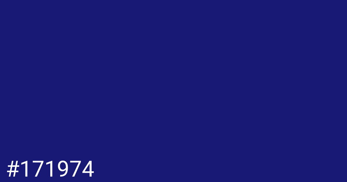 Hex color #171974 graphic