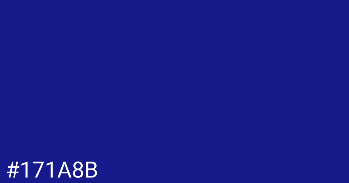 Hex color #171a8b graphic