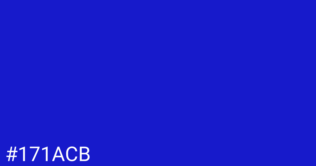 Hex color #171acb graphic