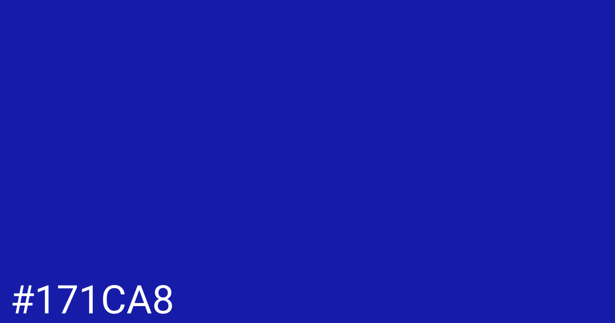 Hex color #171ca8 graphic