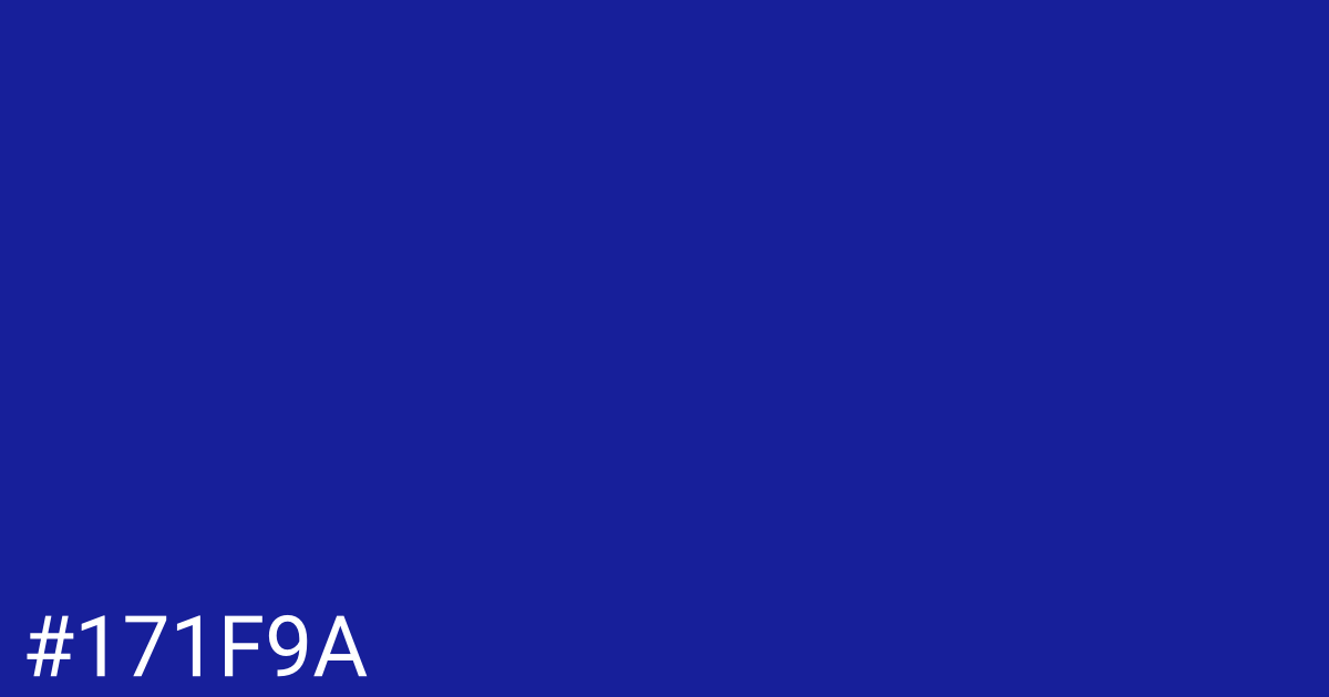Hex color #171f9a graphic