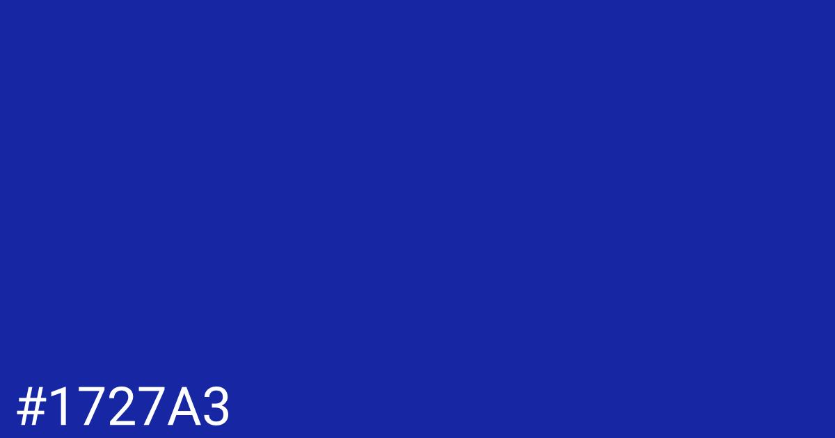 Hex color #1727a3 graphic