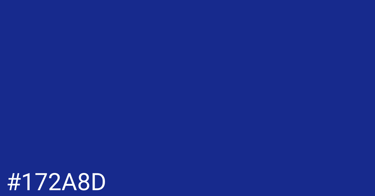 Hex color #172a8d graphic