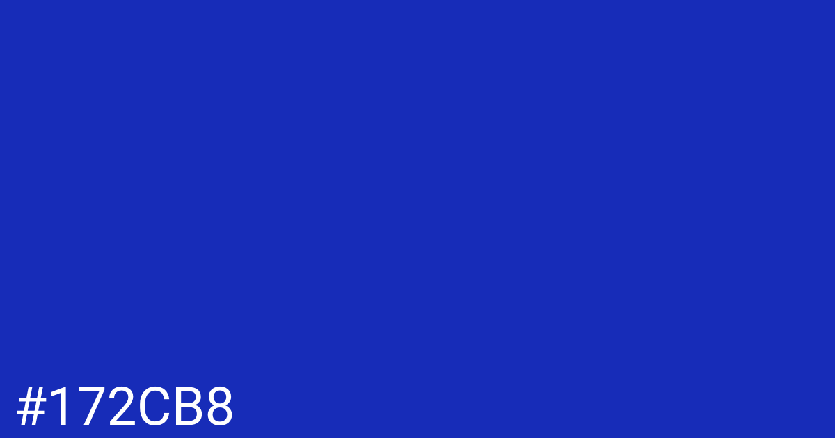 Hex color #172cb8 graphic