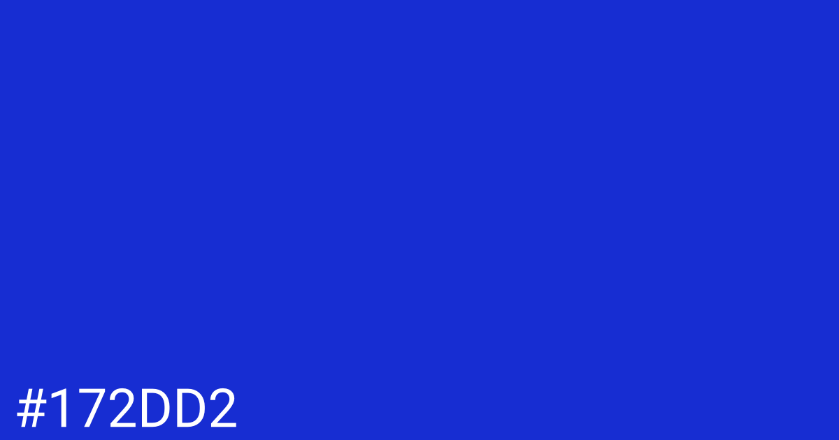 Hex color #172dd2 graphic