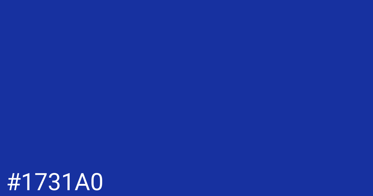 Hex color #1731a0 graphic