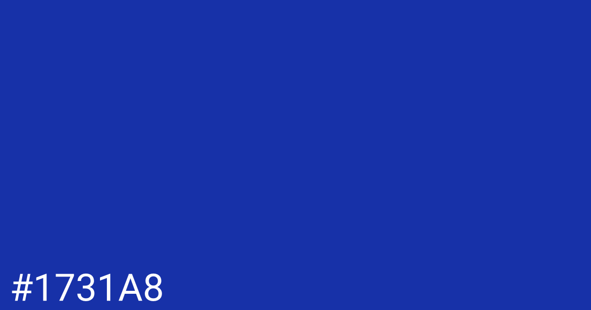 Hex color #1731a8 graphic
