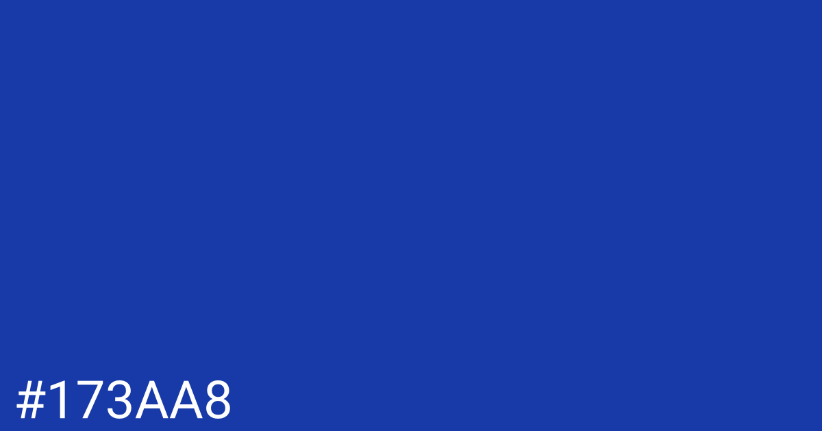 Hex color #173aa8 graphic
