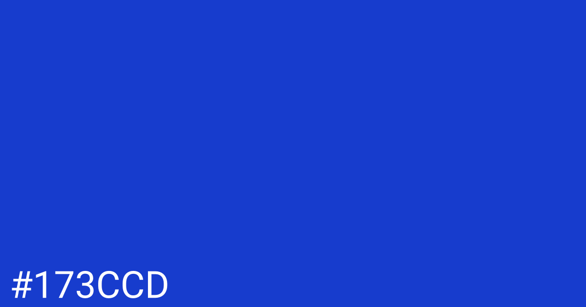 Hex color #173ccd graphic