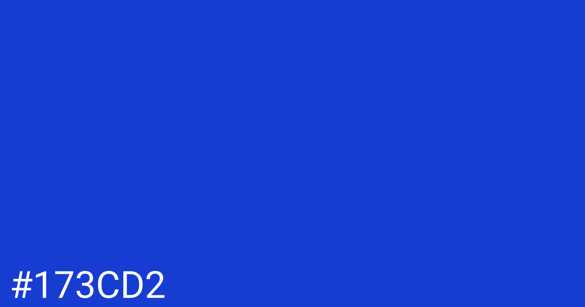 Hex color #173cd2 graphic