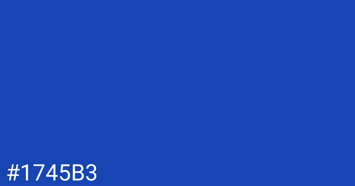 Hex color #1745b3 graphic