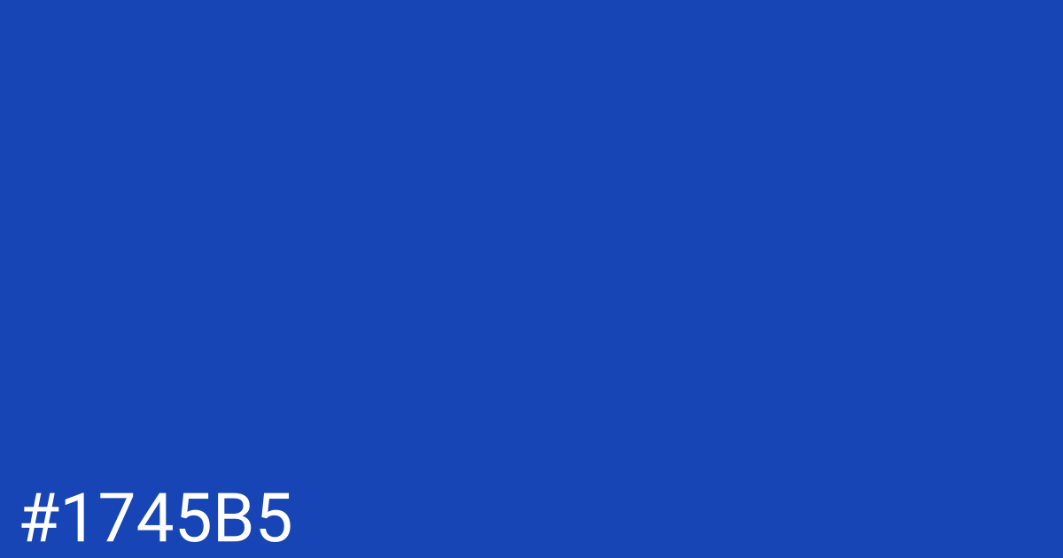 Hex color #1745b5 graphic