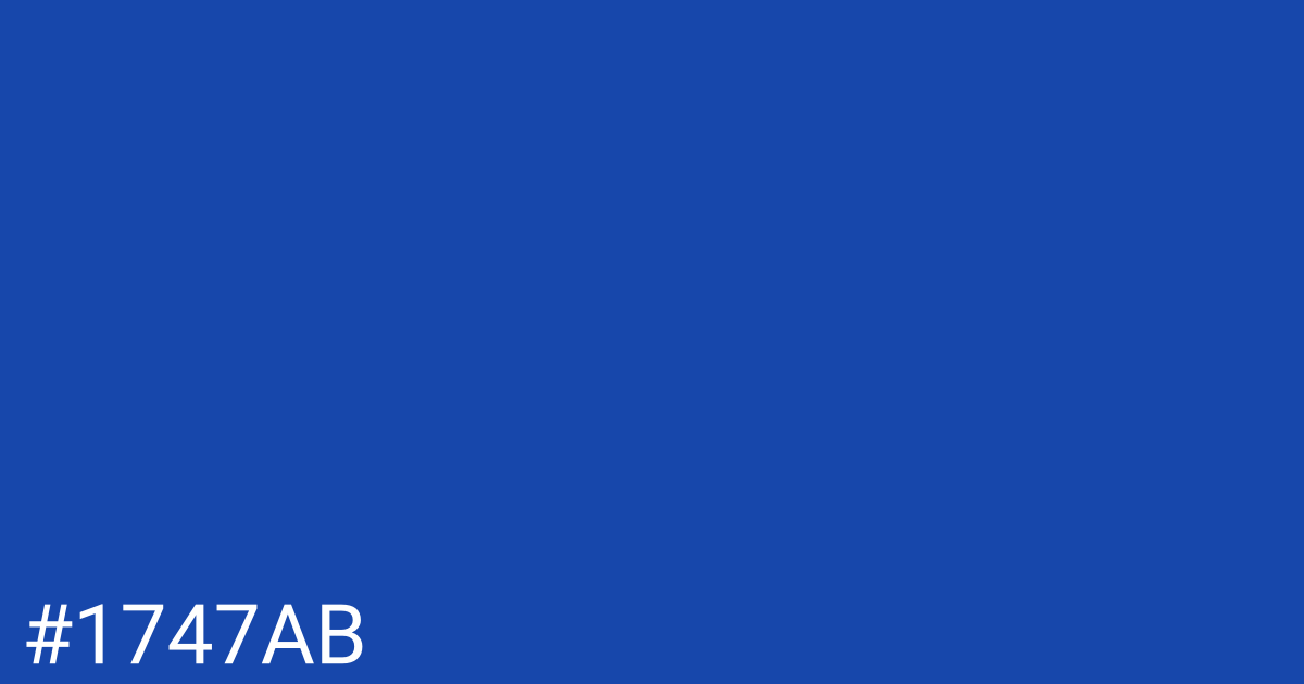 Hex color #1747ab graphic