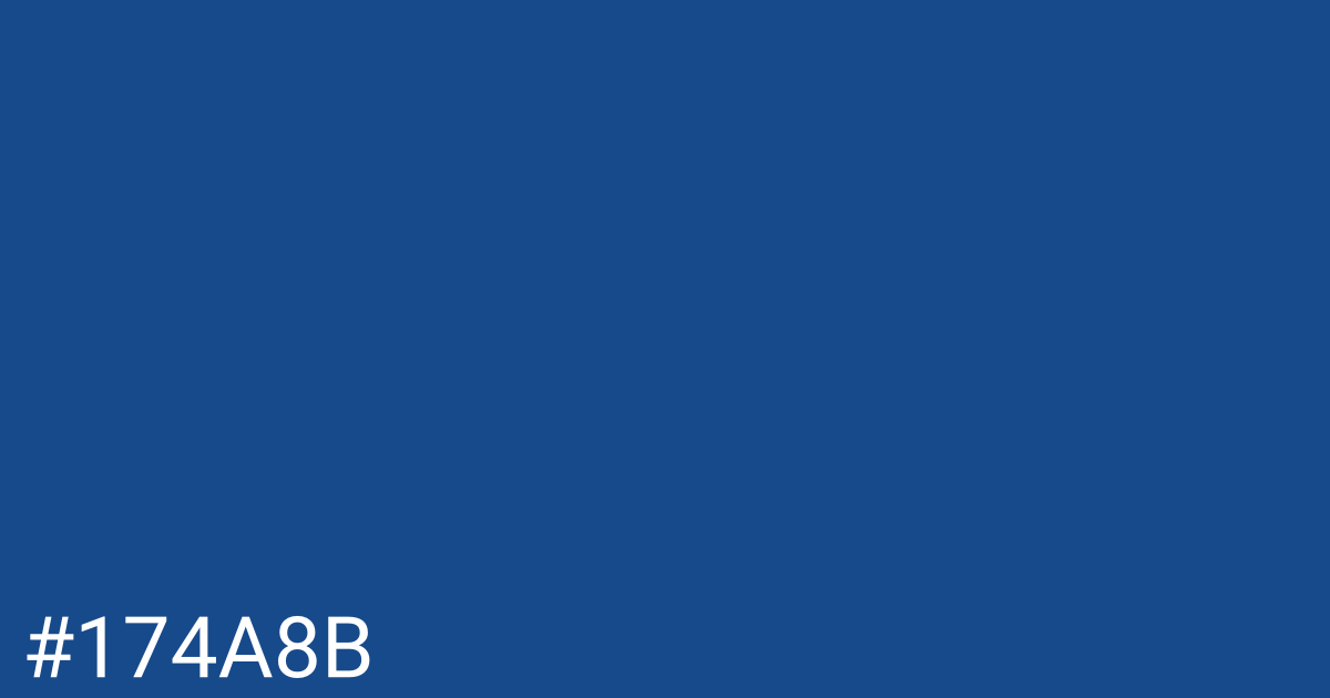 Hex color #174a8b graphic