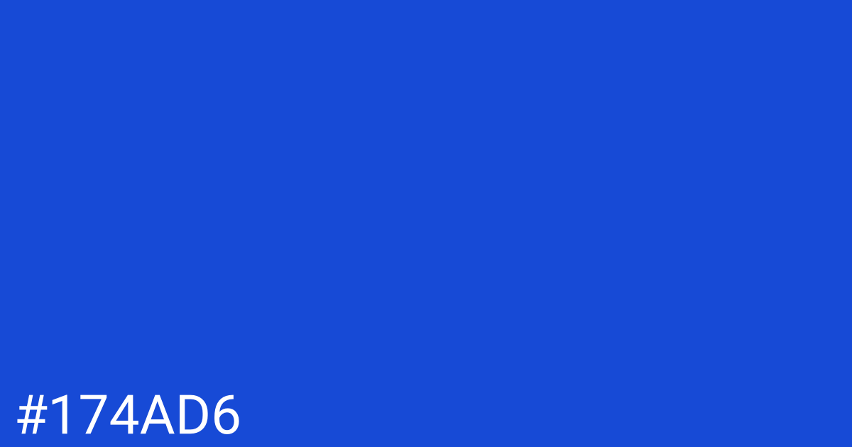 Hex color #174ad6 graphic