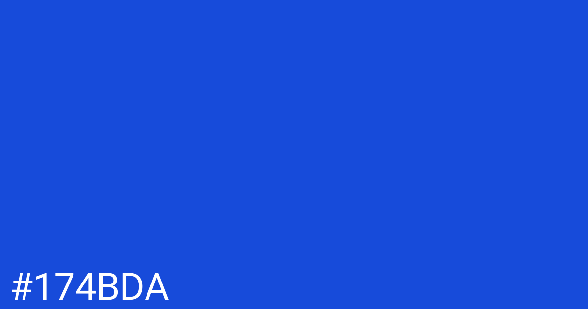Hex color #174bda graphic