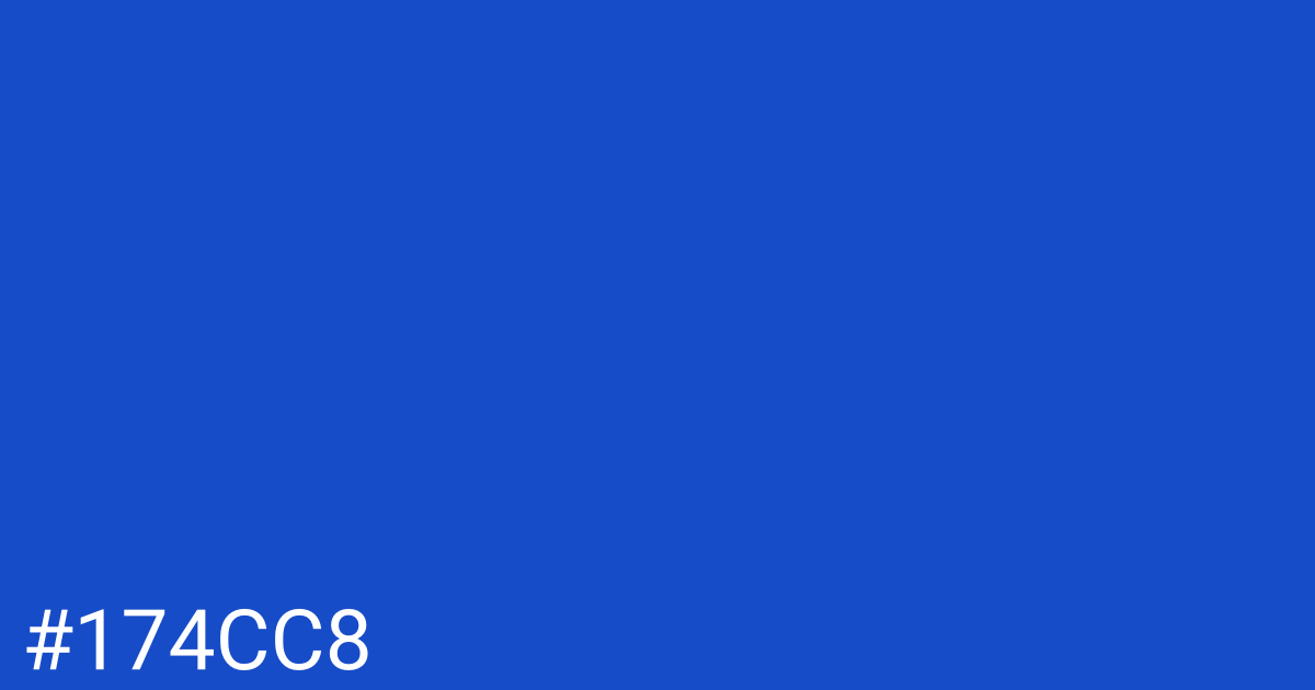 Hex color #174cc8 graphic