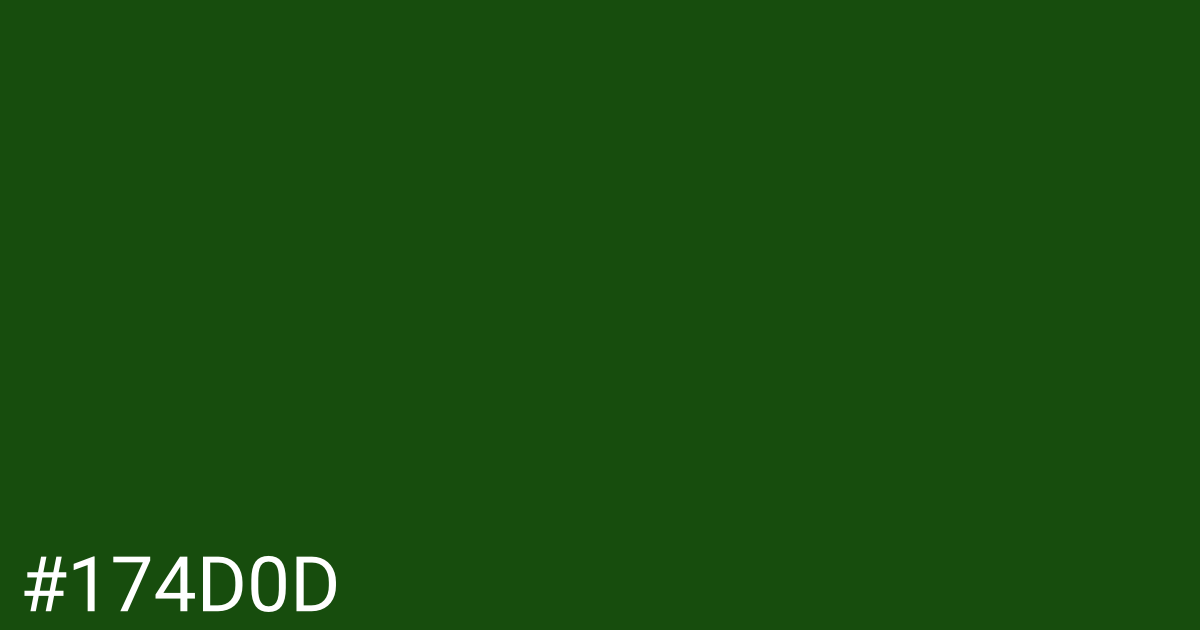 Hex color #174d0d graphic